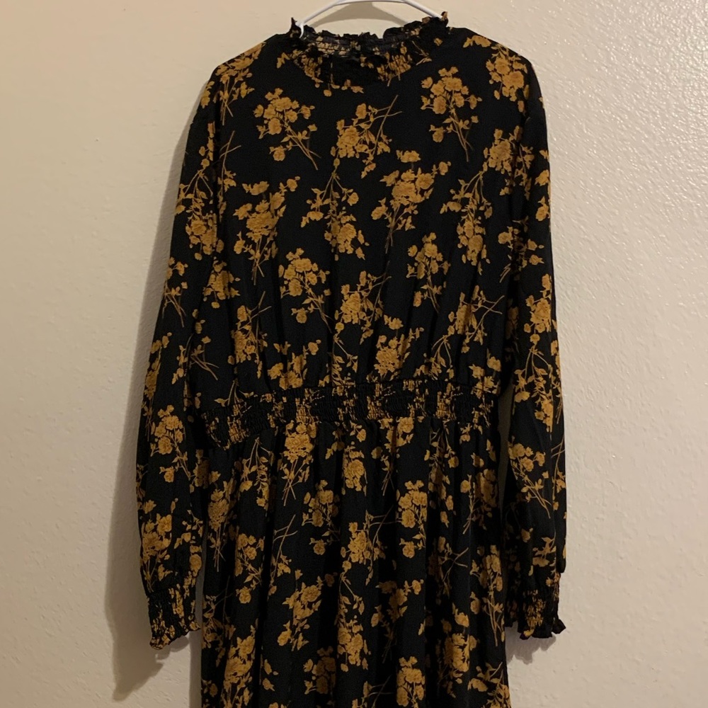 A long dress with long sleeves